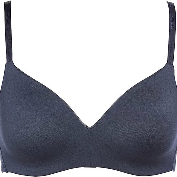 CALVIN KLEIN Constant 2 Pack Wirefree Bras - Bronze / Shoreline Navy - Large - Picture 5 of 7